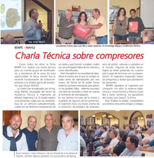 charla t&eacute;cnica sobre turbos Mahle